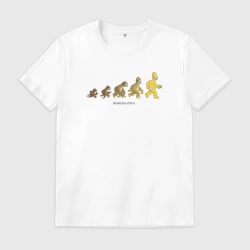 Мужская футболка хлопок Эволюция Гомера