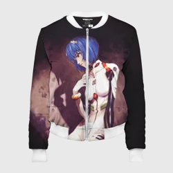 Женский бомбер 3D Евангелион Аянами