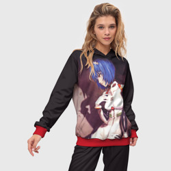 Женский костюм с толстовкой 3D Евангелион Аянами - фото 2