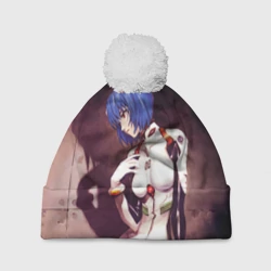 Шапка 3D c помпоном Евангелион Аянами