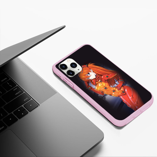 Чехол для iPhone 11 Pro Max матовый Евангелион 7, цвет розовый - фото 5
