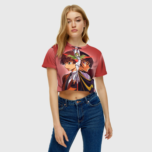 Женская футболка Crop-top 3D Code Geass 2, цвет 3D печать - фото 3