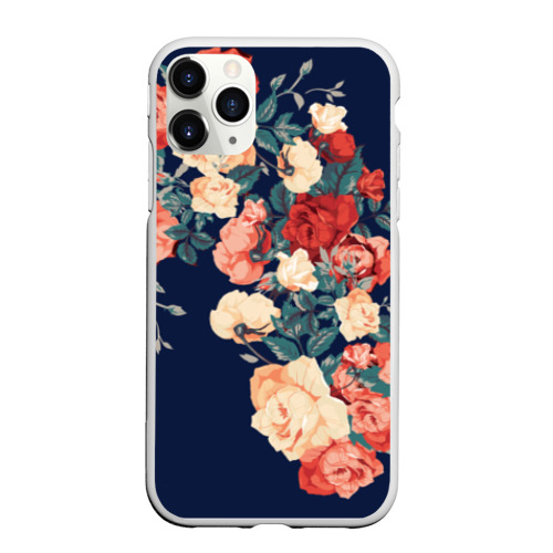 Чехол для iPhone 11 Pro Max матовый Fashion flowers