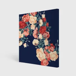 Холст квадратный Fashion flowers
