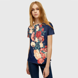 Женская футболка 3D Fashion flowers - фото 2