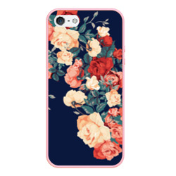 Чехол для iPhone 5/5S матовый Fashion flowers