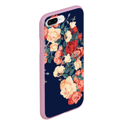 Чехол для iPhone 7Plus/8 Plus матовый Fashion flowers, цвет розовый - фото 3