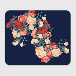 Прямоугольный коврик для мышки Fashion flowers