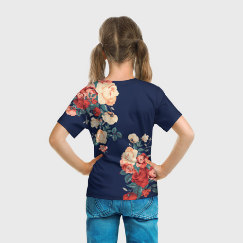 Детская футболка 3D Fashion flowers, цвет 3D печать - фото 6