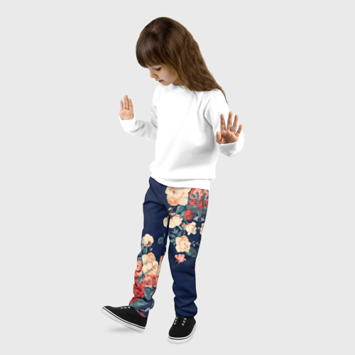 Детские брюки 3D Fashion flowers, цвет 3D печать - фото 3