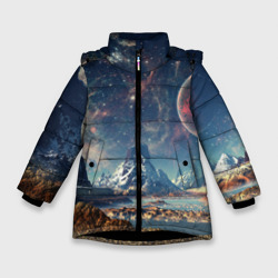 Зимняя куртка для девочек 3D Космос