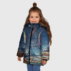 Зимняя куртка для девочек 3D Космос - фото 2