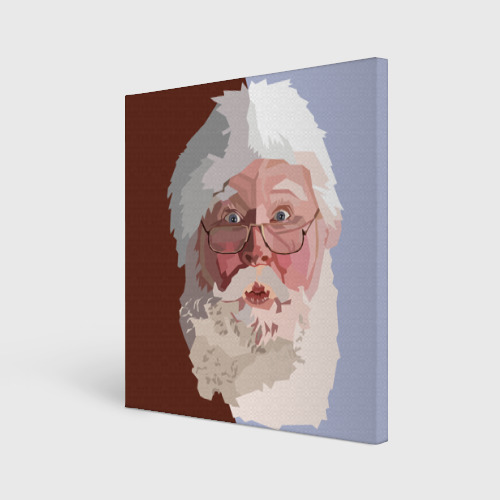 Холст квадратный Санта Клаус в стиле WPAP, цвет 3D печать