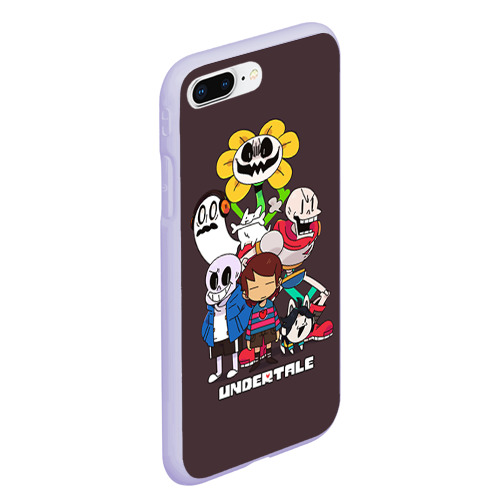 Чехол для iPhone 7Plus/8 Plus матовый Undertale 3, цвет светло-сиреневый - фото 3