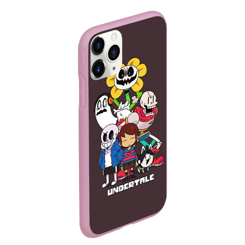 Чехол для iPhone 11 Pro Max матовый Undertale 3, цвет розовый - фото 3