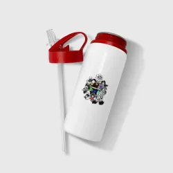 Бутылка для воды с трубочкой Undertale game - фото 2
