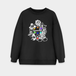 Женский свитшот oversize без начеса хлопок Undertale game
