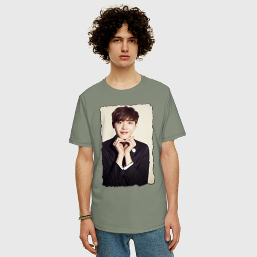 Мужская футболка хлопок Oversize Ли Чон Сок, цвет авокадо - фото 3
