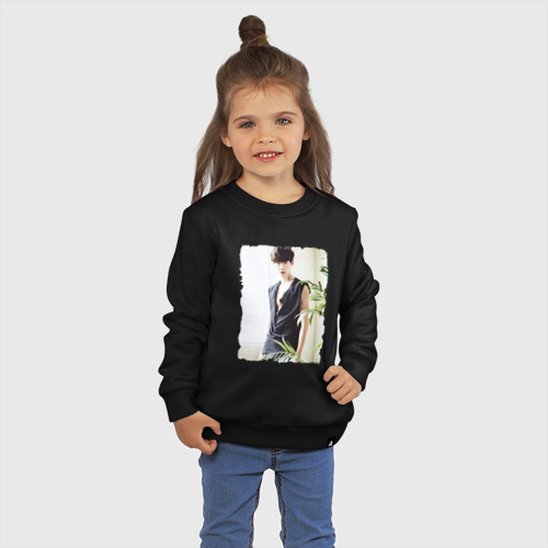 Детский свитшот хлопок Дорамы, цвет черный - фото 3