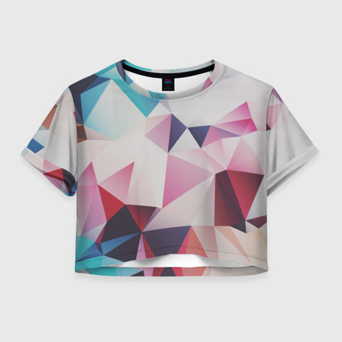 Женская футболка Crop-top 3D LOW POLY