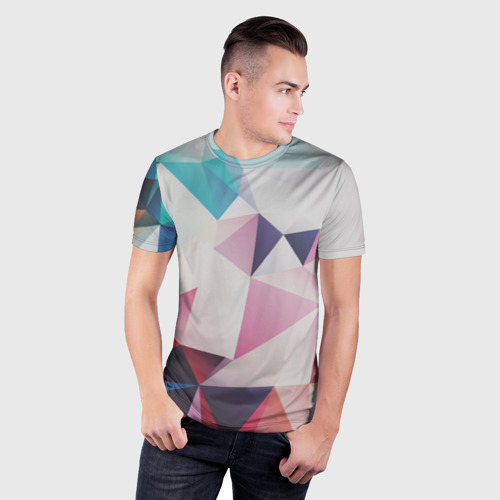 Мужская футболка 3D Slim LOW POLY, цвет 3D печать - фото 3