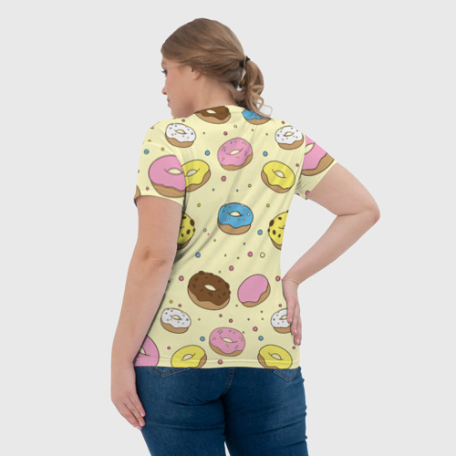 Женская футболка 3D Сладкие пончики - фото 7