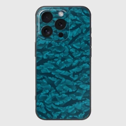 Чехол для iPhone 16 Pro силиконовый с защитой камеры Акулы