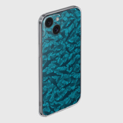 Чехол для iPhone 15 силиконовый с защитой камеры Акулы - фото 2