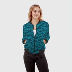 Женский бомбер 3D Акулы - фото 2