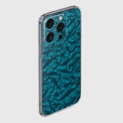 Чехол для iPhone 15 Pro Max силиконовый с защитой камеры Акулы - фото 2