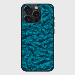 Чехол силиконовый для Apple iPhone 15 Pro матовый Акулы