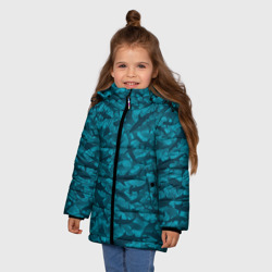 Зимняя куртка для девочек 3D Акулы - фото 2
