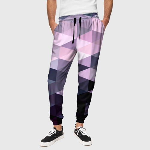 Мужские брюки 3D Pixel Polygon, цвет 3D печать - фото 4