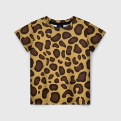 Детская футболка 3D Шкура настоящего леопарда