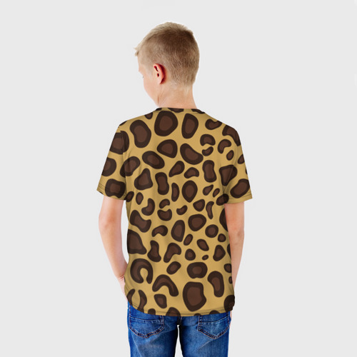 Детская футболка 3D Шкура настоящего леопарда - фото 4