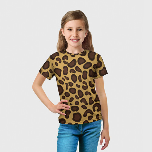 Детская футболка 3D Шкура настоящего леопарда - фото 5