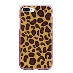 Чехол для iPhone 7Plus/8 Plus матовый Шкура настоящего леопарда