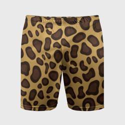 Мужские шорты спортивные Шкура настоящего леопарда