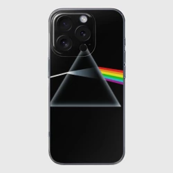 Чехол для iPhone 16 Pro Max силиконовый с защитой камеры Pink Floyd