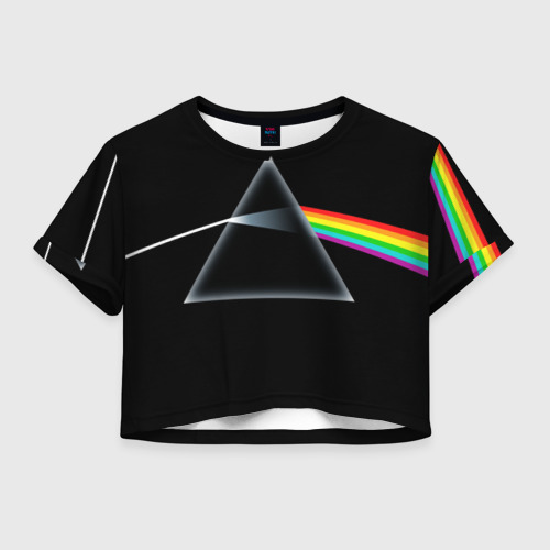 Женская футболка Crop-top 3D Pink floyd Фото 01 Женская футболка Crop-top 3D Pink floyd Фото 01
