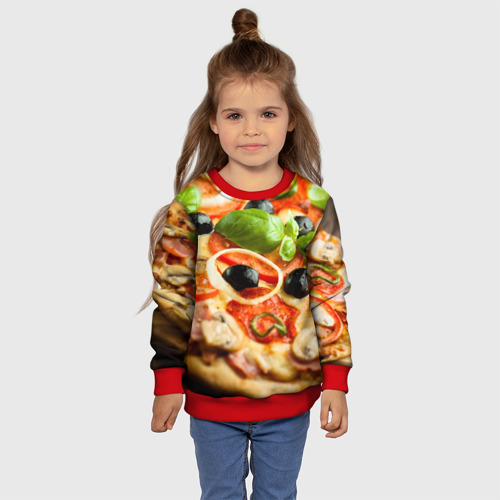 Детский свитшот 3D с принтом Пицца, фото #4