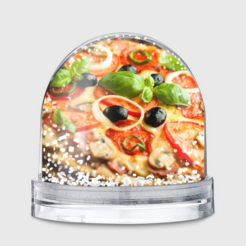 Игрушка Снежный шар Пицца