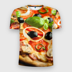 Мужская футболка 3D Slim Пицца