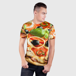 Мужская футболка 3D Slim Пицца - фото 2