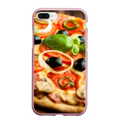 Чехол для iPhone 7Plus/8 Plus матовый Пицца