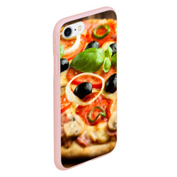 Чехол для iPhone 7/8 матовый Пицца - фото 2