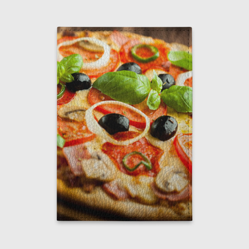 Обложка для автодокументов Пицца, цвет красный