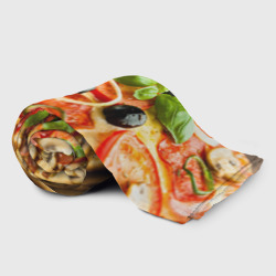 Плед с принтом Пицца для любого человека, вид спереди №2. Цвет основы: 3d (велсофт)