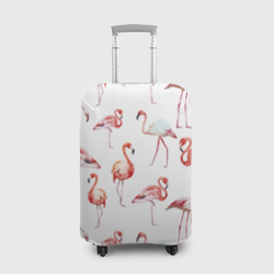 Узор из фламинго – Чехол для чемодана с принтом купить