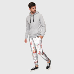 Мужские брюки 3D Узор из фламинго - фото 2